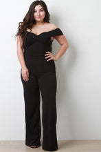 Load image into Gallery viewer, Off The Shoulder Sweetheart Neck Palazzo Jumpsuit