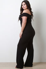 Load image into Gallery viewer, Off The Shoulder Sweetheart Neck Palazzo Jumpsuit