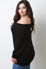 Load image into Gallery viewer, One Shoulder Dolman Sleeve Sweater Top