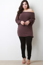 Load image into Gallery viewer, One Shoulder Dolman Sleeve Sweater Top