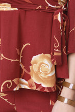 Load image into Gallery viewer, Rose Vine V-Bardot Peplum Top with Leggings Set