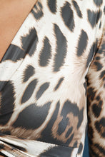 Load image into Gallery viewer, Leopard Print Open Midriff Long Sleeve Jumpsuit